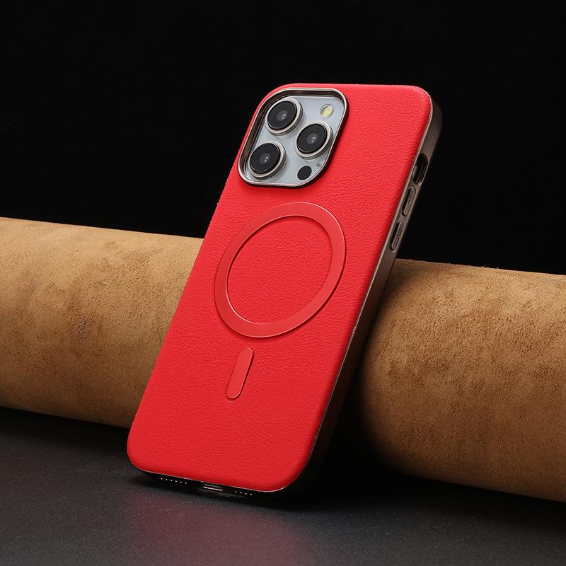 Applicable to Samsung A56A06A36 mobile phone case A26A25Magsafe magnetic case charging magnetism can be wirelessly charged leather