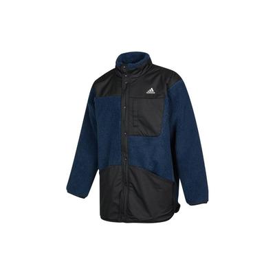Letter Logo Embroidered Colorblock Casual Stand Collar Cotton Jacket Men Jackets Black H40902