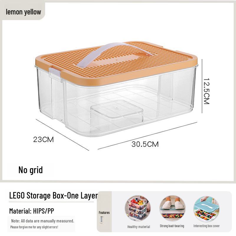 LEGO Desktop Storage and Sorting Box: Large Capacity Toy Organizer with Compartments