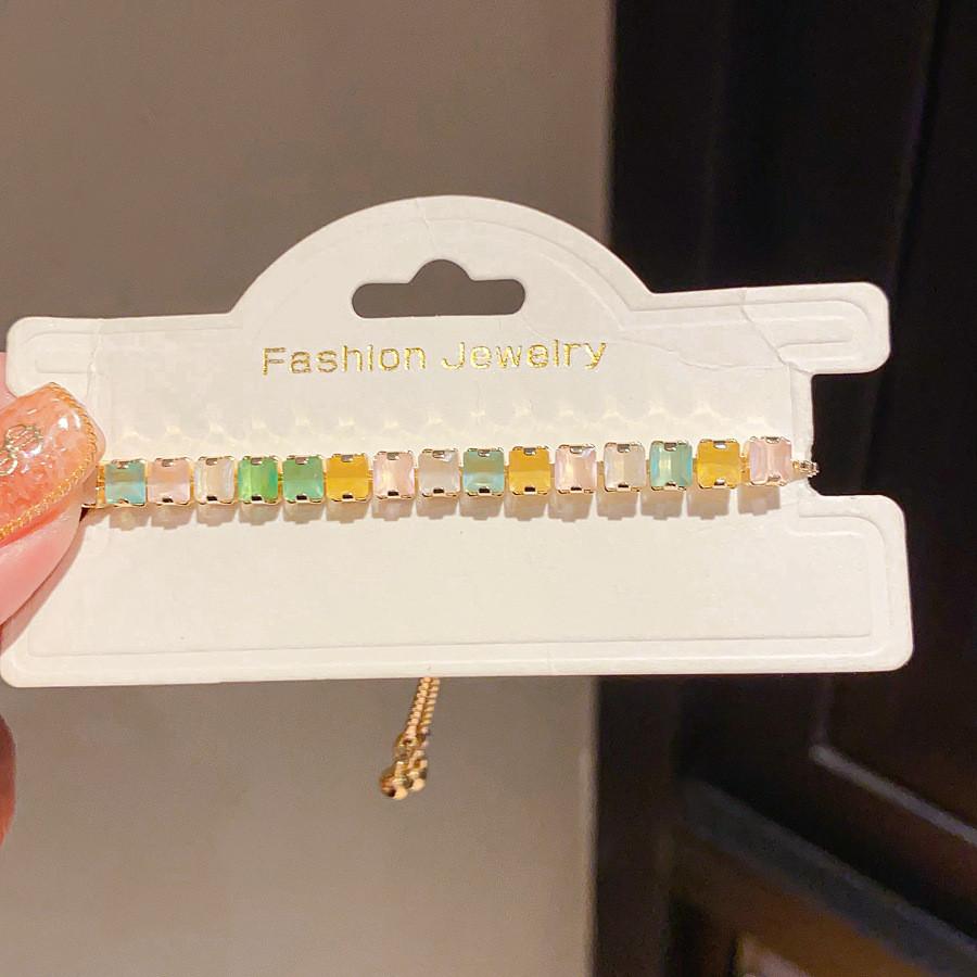 Geometric Zirconia Bracelet For Women With Adjustable Design Elegant Summer Accessory Style 1