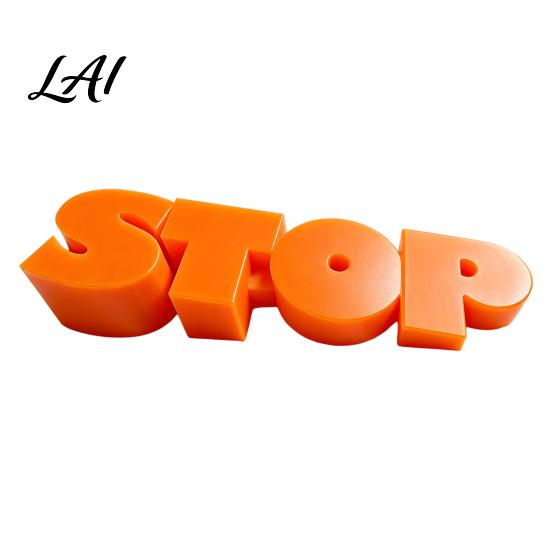 Decorative Office Desk Decor 3D Printed Door Stopper for Bottom of Door STOP Letter Non-Slip Stop Heavy Duty Floor Holder Wedge Home Office Doorstop