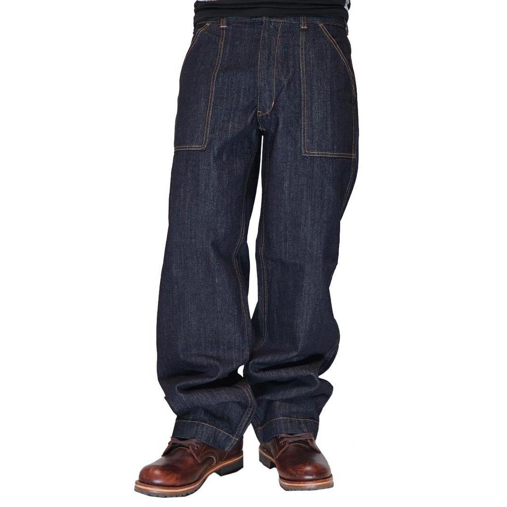 Kojima Jeans Basic Baker Work Made in One Pants, Japan, Wash, RNB-1201, Indigo-32