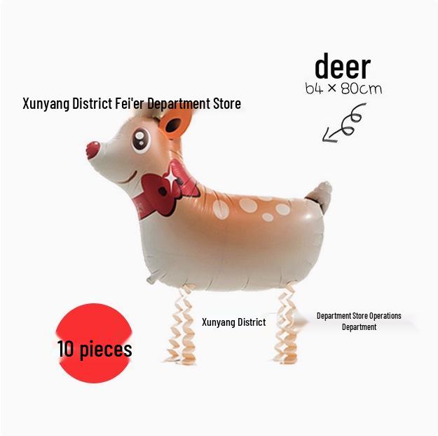 Cartoon Animal-Shaped Walking Pet Balloon for Children's Birthdays