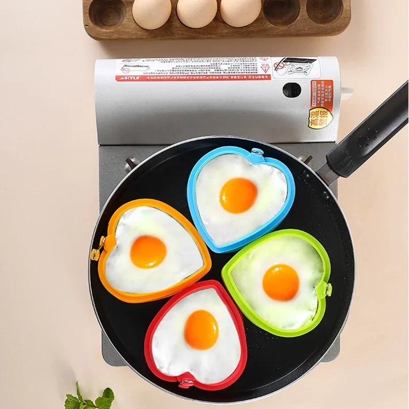 1/4pcs Pancake Maker Fried Egg Mold Silicone Forms Non-stick Simple Operation Pancake Maker Omelette Mold Kitchen Egg Tool