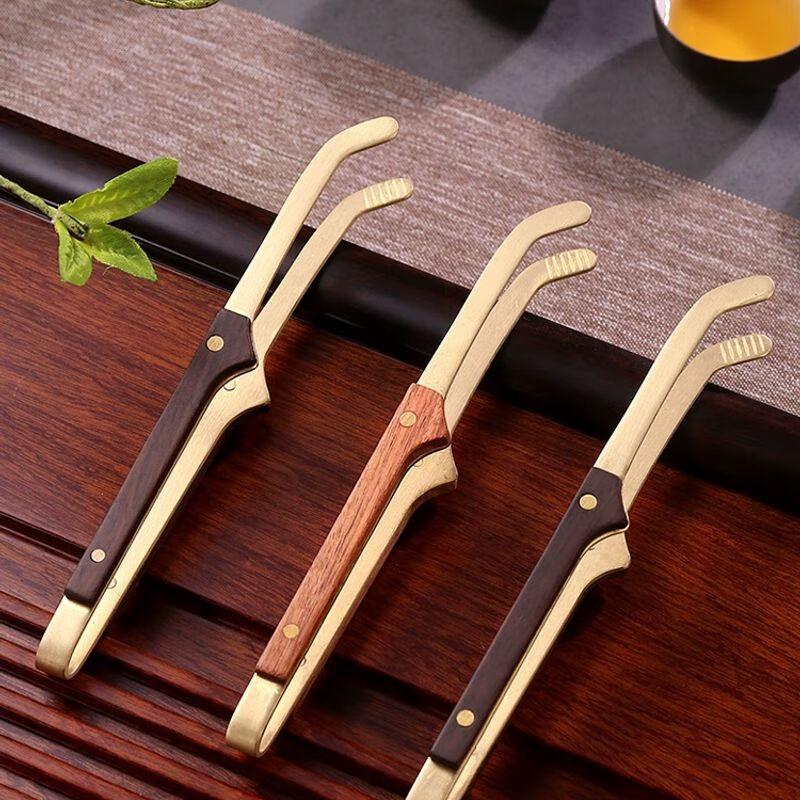 Premium Brass & Solid Wood Tea Ceremony Tool Set