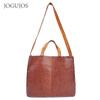 New leather women's bag vegetable tanned cowhide commuter large capacity tote bag shoulder bag women's retro handbag