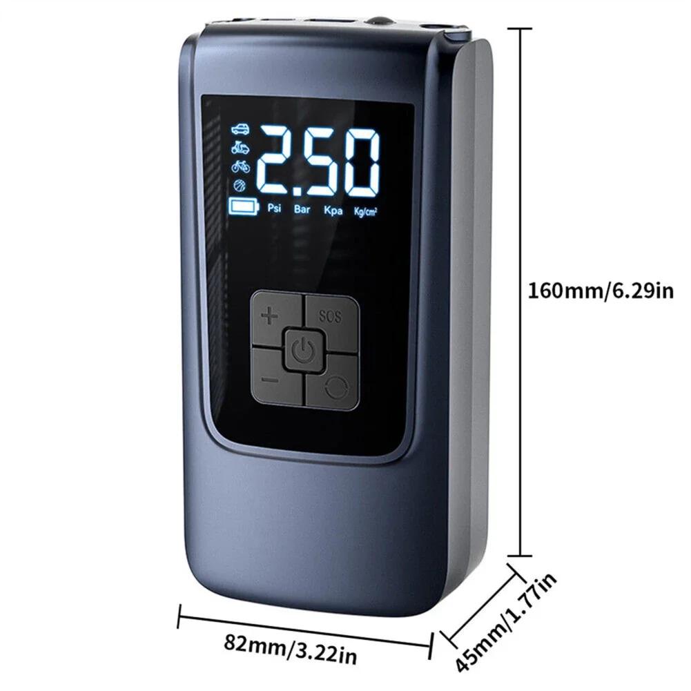 12V Car Tire Inflator Pump 150PSI  6000mAh Wireless Inflatable Pump Air Compressor Tyre Inflator Pumps For Motorcycle Bicycle