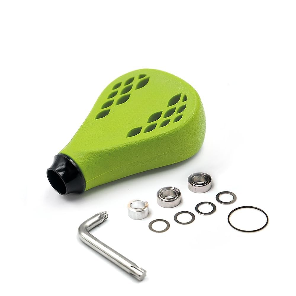 JINOHNAMILL TPE Flat Reel Power Knob 35mm TPE35 Green for Shimano NASHI FC 1000-5000