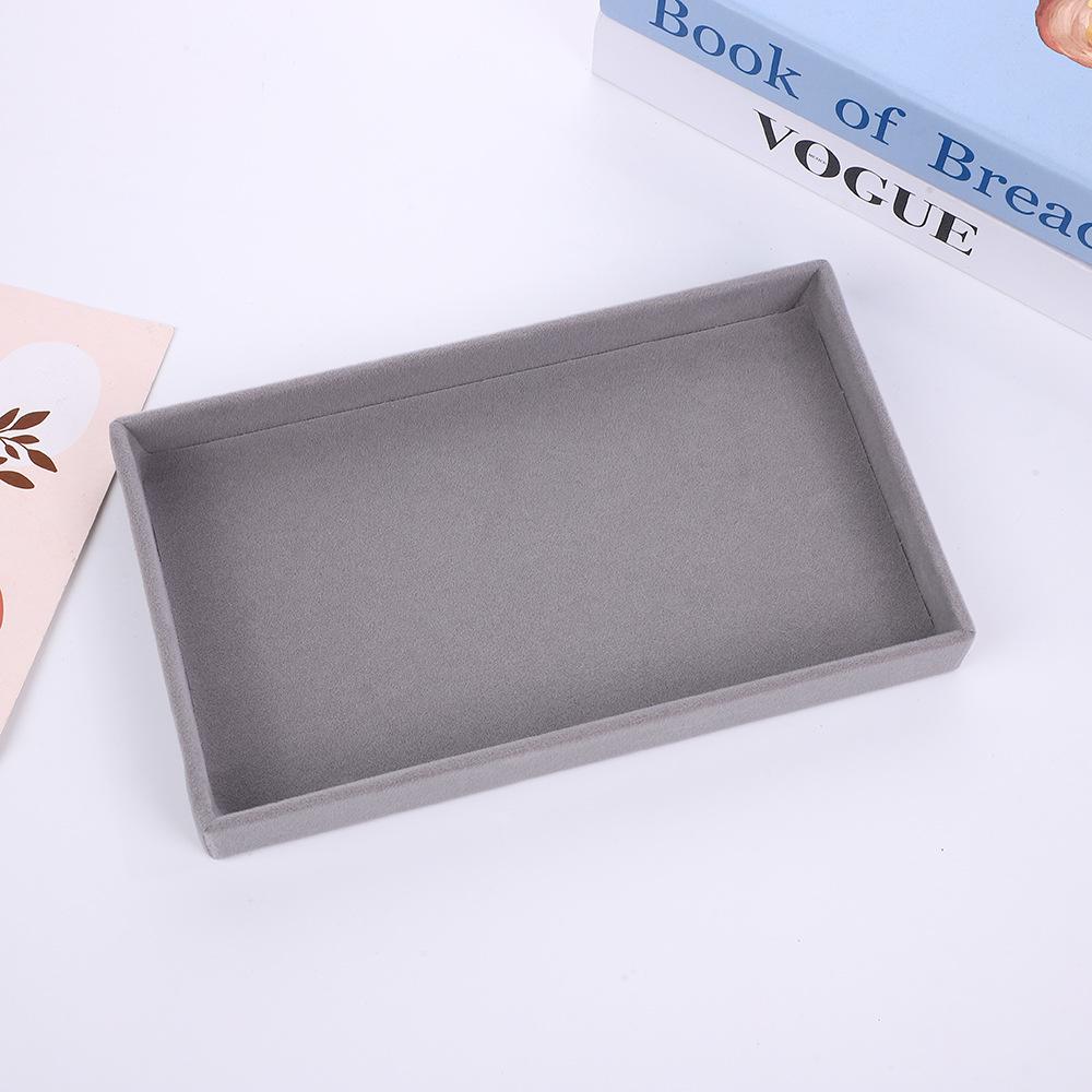 Velvet Jewelry Box – Ring and Earring Tray with Bracelet Compartment