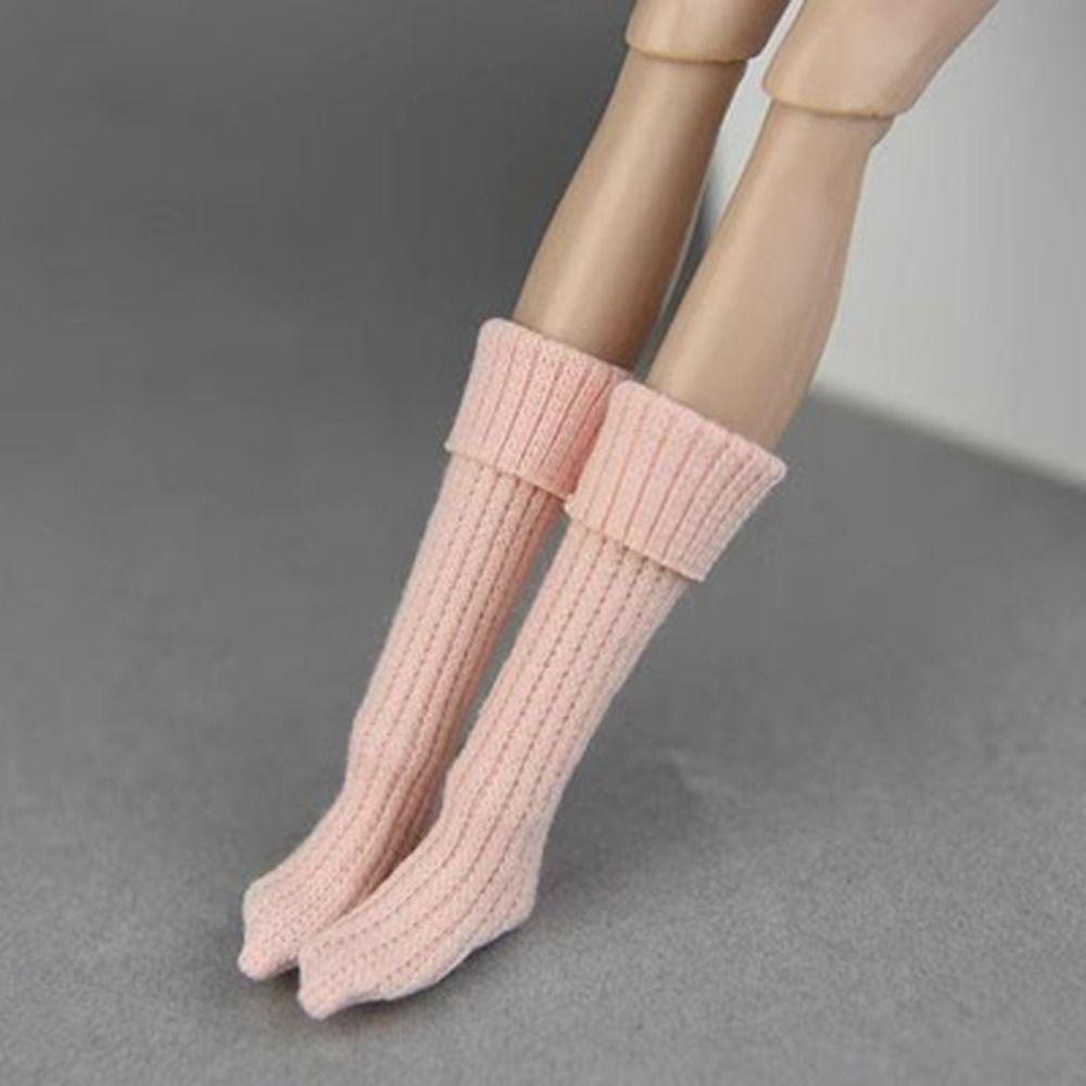 Handmade Knitted Stockings New Fashion Long Doll Socks Accessories 1/6 Bjd Doll