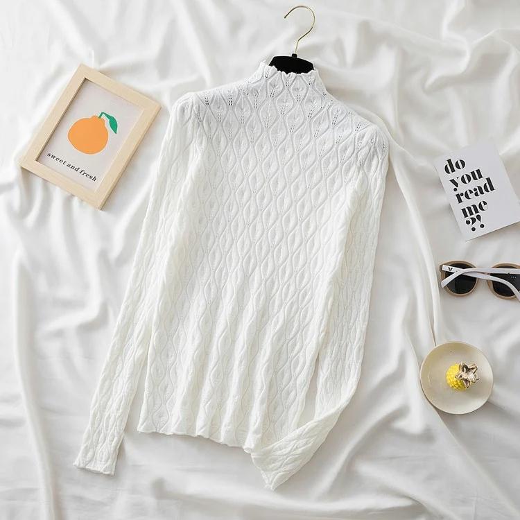 Pulover Tricotat Jumper Femei Gât Mediu Pulover Tricotaje Femei Slim Culoare Solidă Pulover Toamnă și Iarnă Călduros Moale Pull