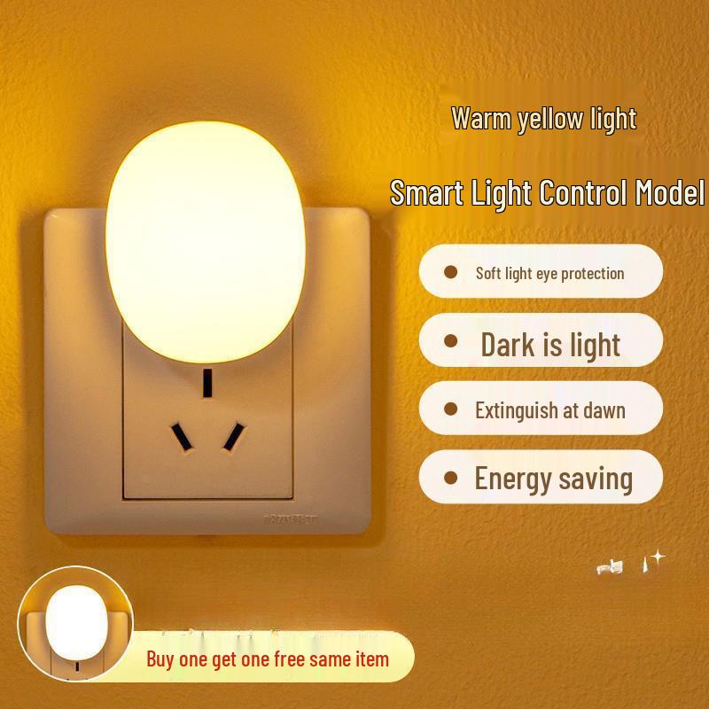 Soft Glow Baby Night Light with Remote Control – Eye-Friendly Plug-In for Bedroom and Nursery