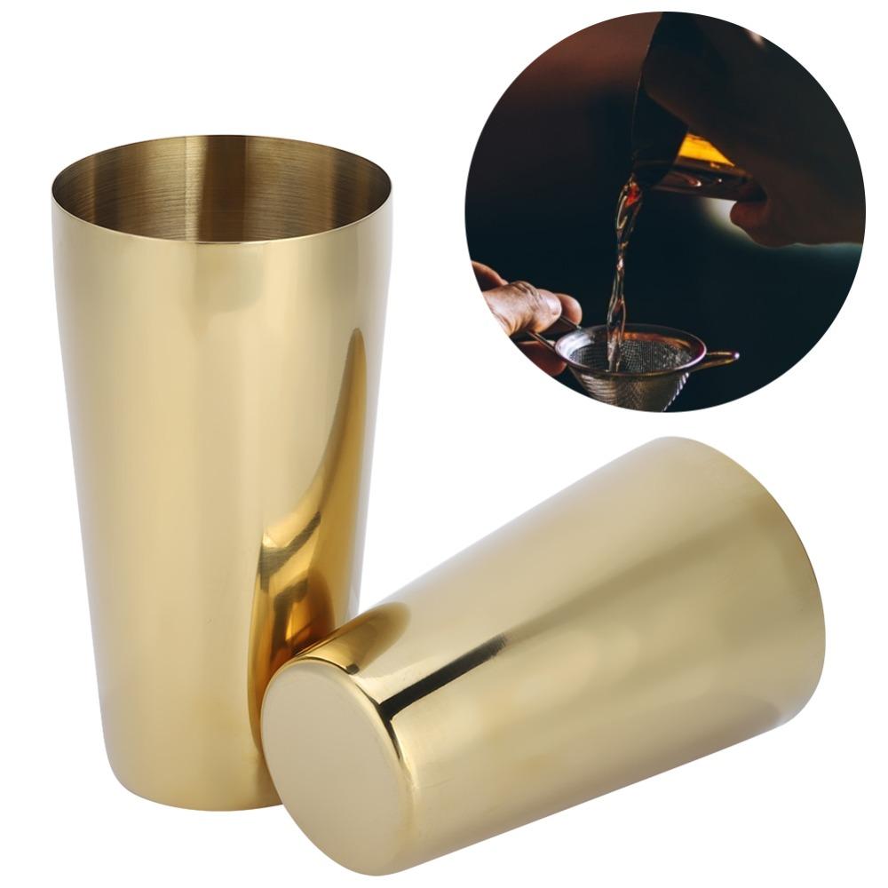 2 Piece Simple Design Cocktail Shaker Set 304 Stainless Steel Stainless Steel Shaker  Mixing Drinks