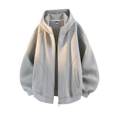 Unisex Solid Color Patchwork Hooded Sweatshirt - Loose Fit, Plus Size, Casual Autumn/Winter Sportswear