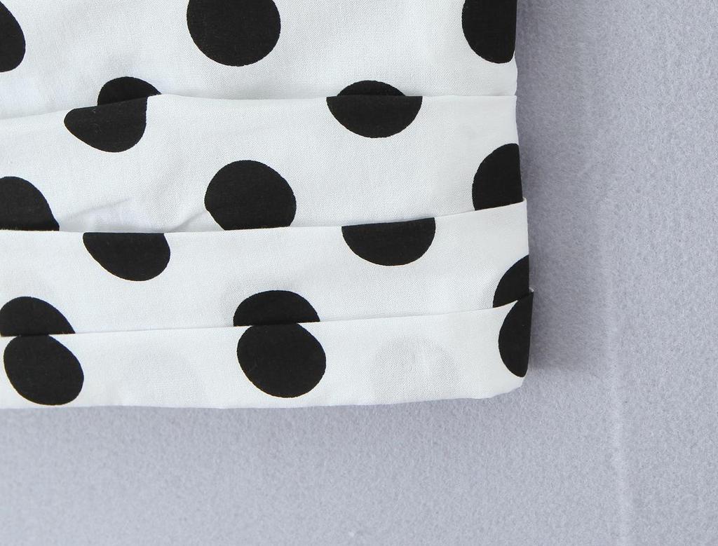 Women's 2025 Autumn/Winter Halter Polka Dot Backless Camisole & High-Waisted A-Line Skirt Set
