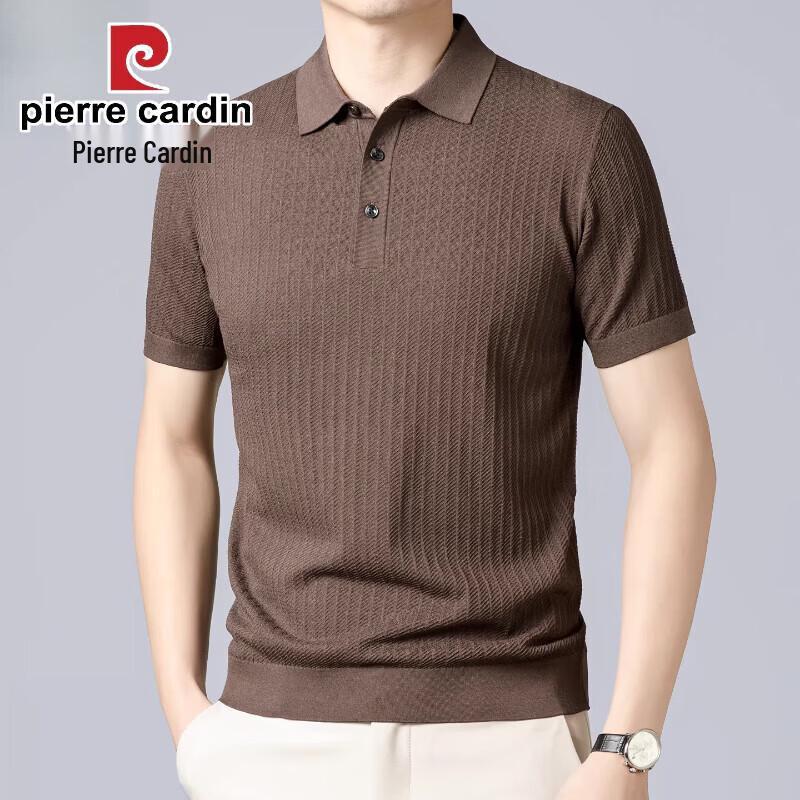 Pierre Cardin Men's Silk Blend Knitted Short Sleeve Polo T-Shirt