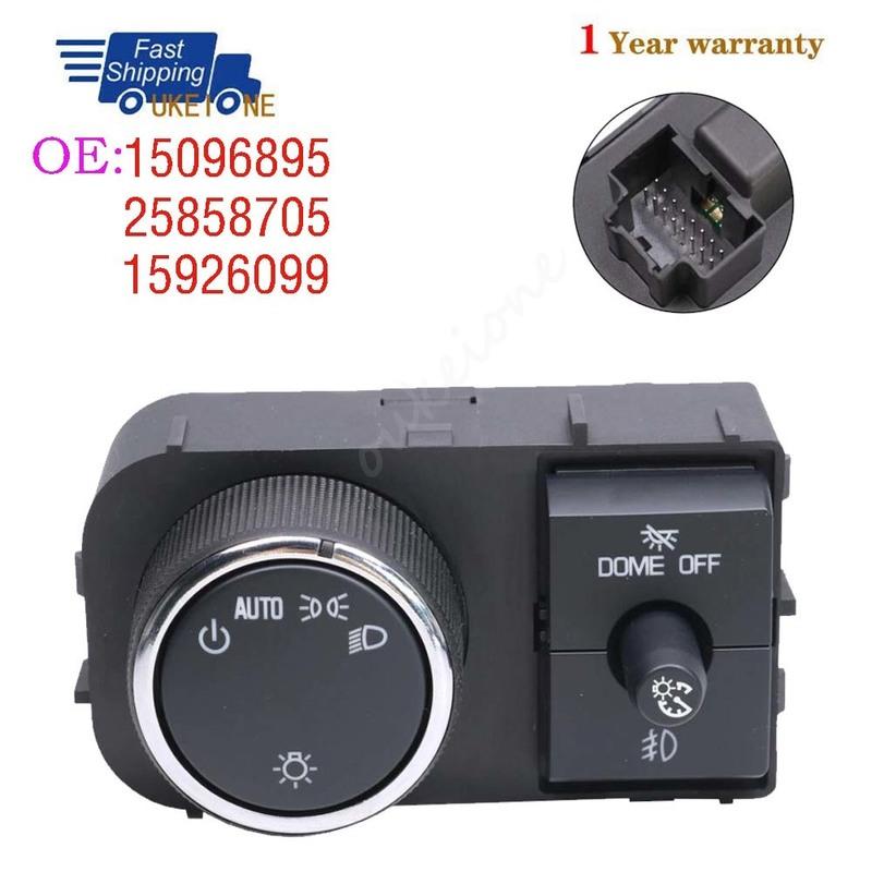 

15096895 25858705 For Chevrolet Avalanche Silverado Suburban Tahoe GMC Sierra Yukon 2007-2013 Headlight Fog Light Switch Parts