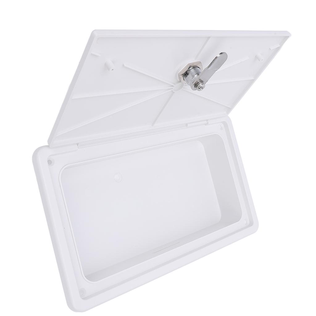 RV Baggage Door Toolbox 10.5 X 6.1 Inches with Bottom Cap and Safety Lock Compartment Access Door for Camping Trailer