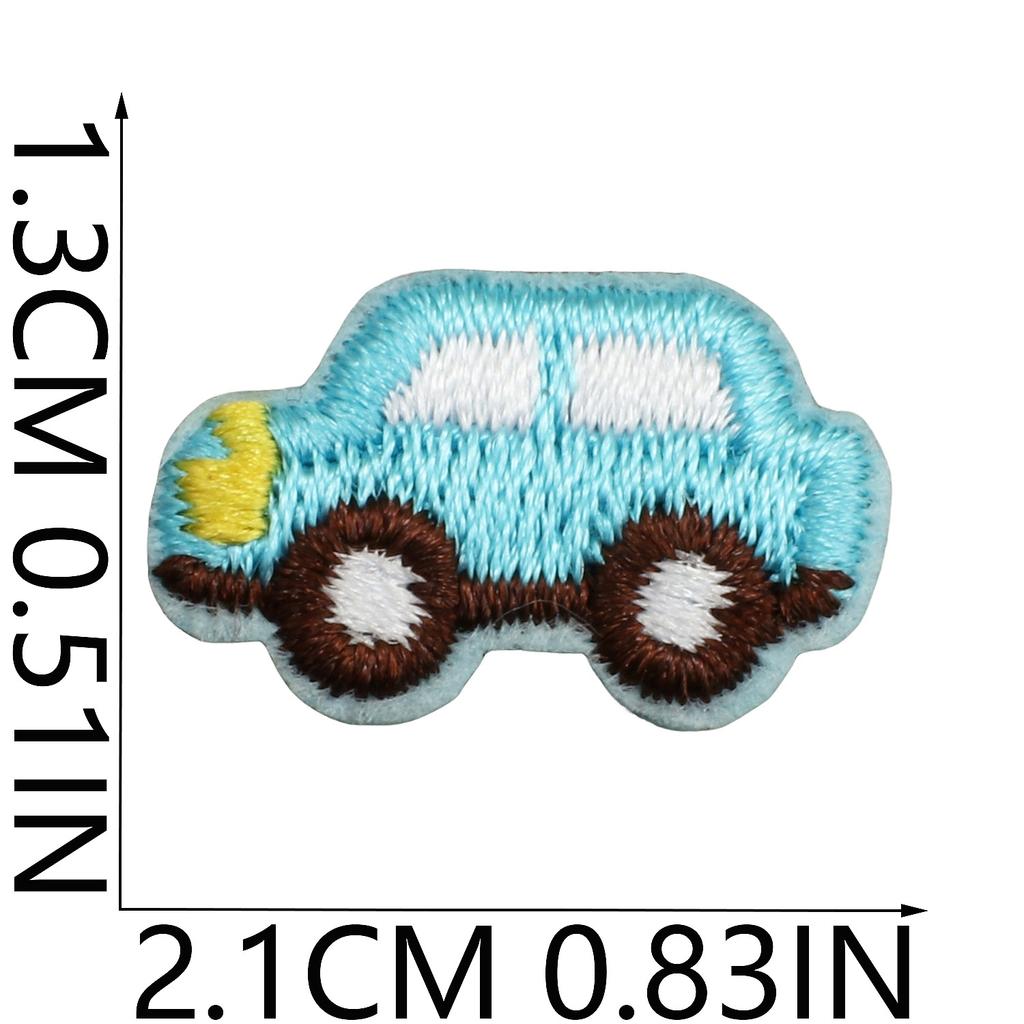 Malá vyšívaná látková nálepka Korejská ruční výroba DIY Štěně Pes Mini nášivka Nálepka Roztomilá Auto Květina Vyšívaný štítek