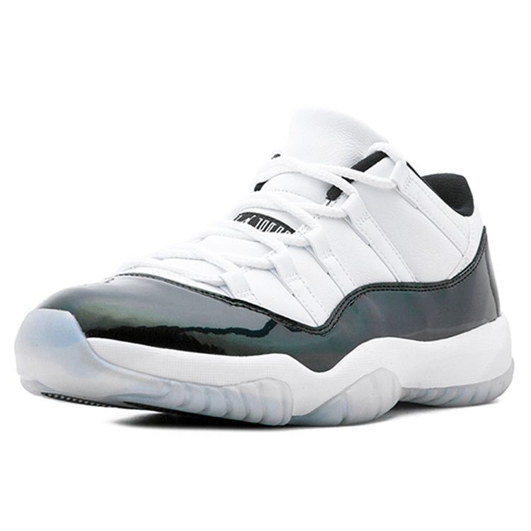 Air Jordan 11 Retro Low Smeraldo Scarpe da Ginnastica da Uomo Bianco Smeraldo-Rise-Nero 528895-145