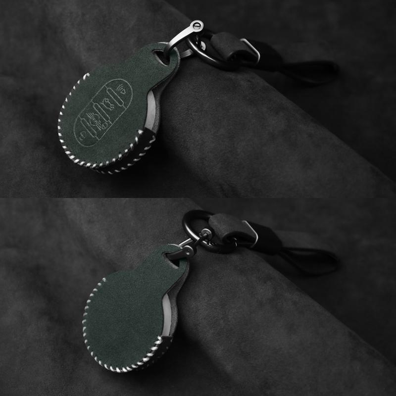 

Suitable for BMW MINI Alcantara Suede Key Cover Cooper Countryman Hand-swen Key Case Buckle Car Accessories