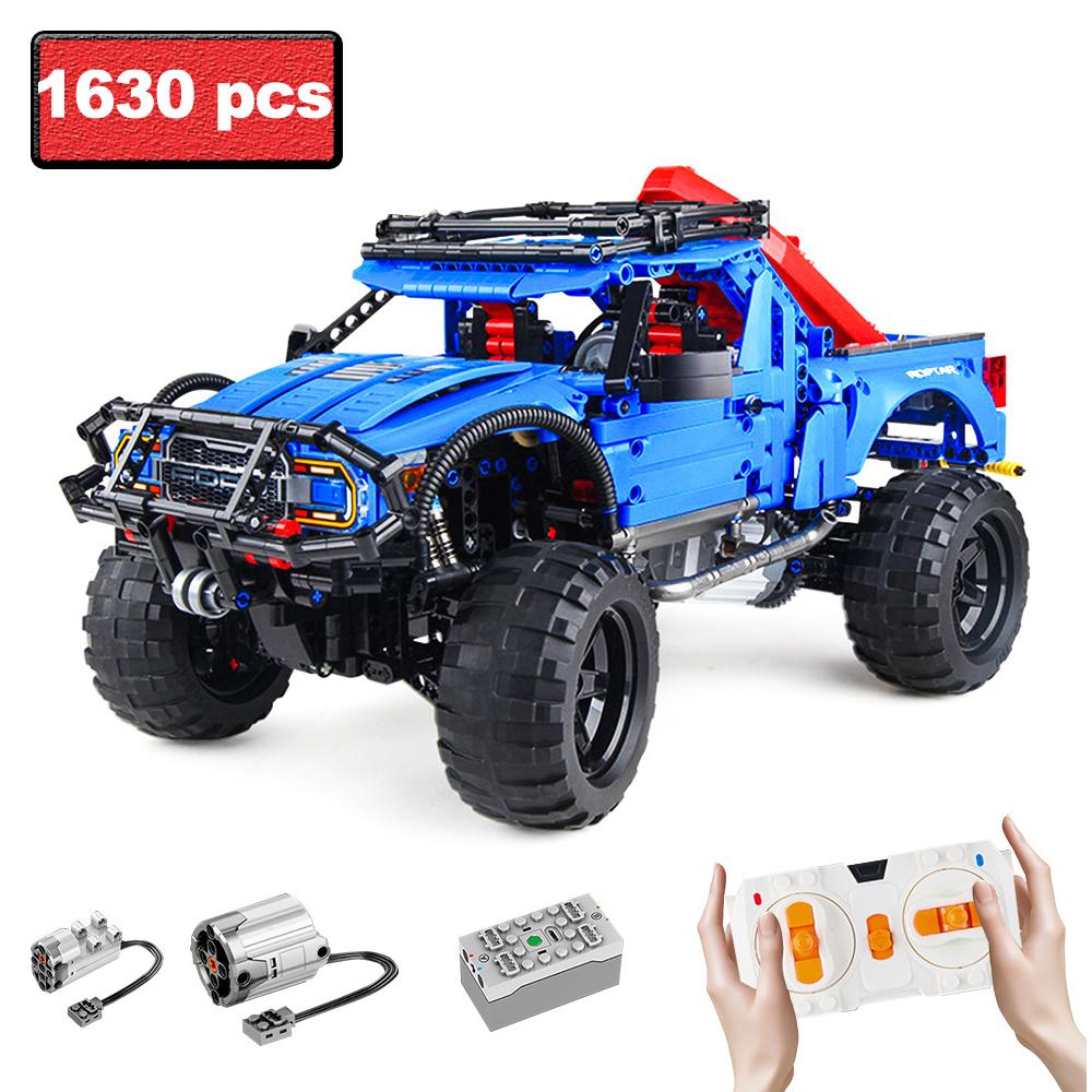 Non-Toxic 1630Pcs City Off-Road Truck Rc Building Blocks Moc Technical Remote Electric Car Model Bricks Enginerring Vehicles Toys Kid Gift