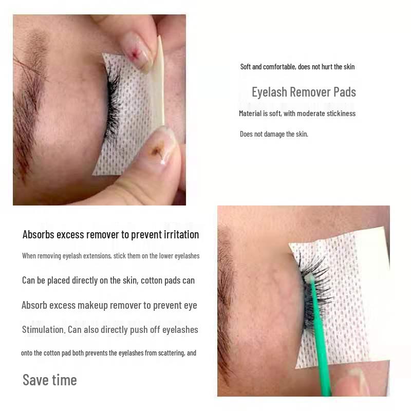 Eyelash Extension Removal Cotton Pads: Prevent Eye Irritation, Isolate Adhesive, Eyelash Removal Patches.
