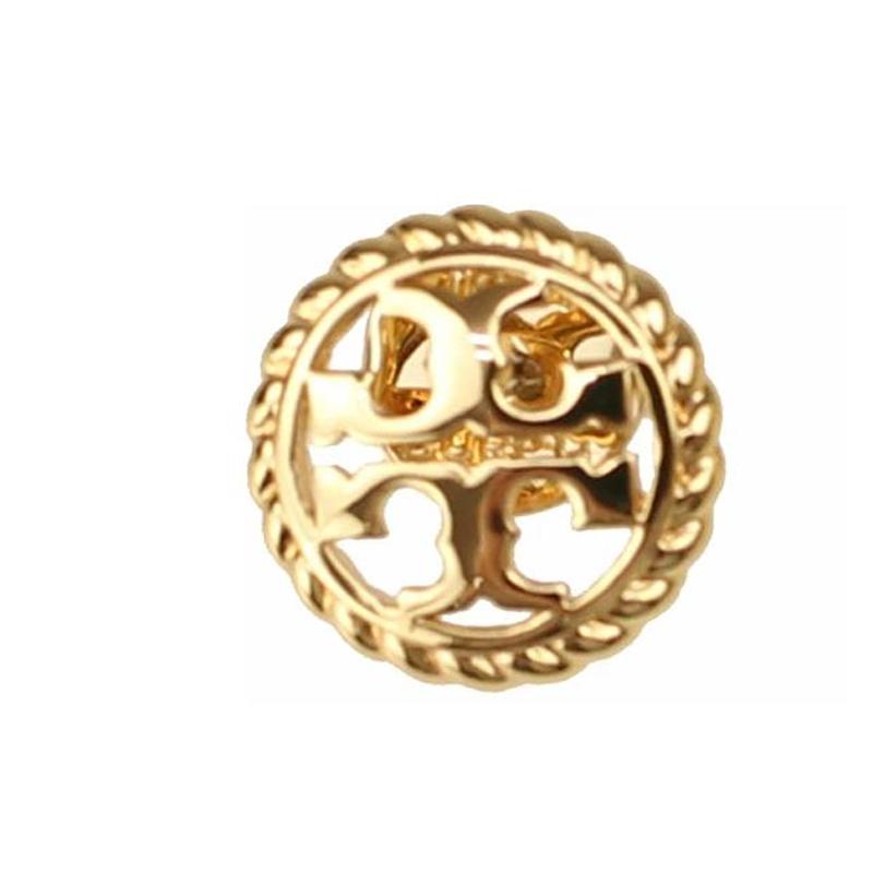 TORY BURCH Double T Logo Metal Earrings Women's Gold 136618-720-gold F