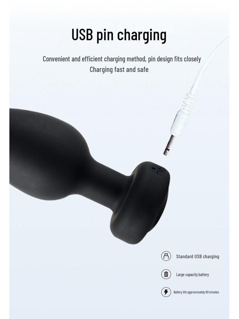 Wireless Unisex Silicone Anal Plug with Remote Vibration - Small & Discreet Self-Pleasure Device