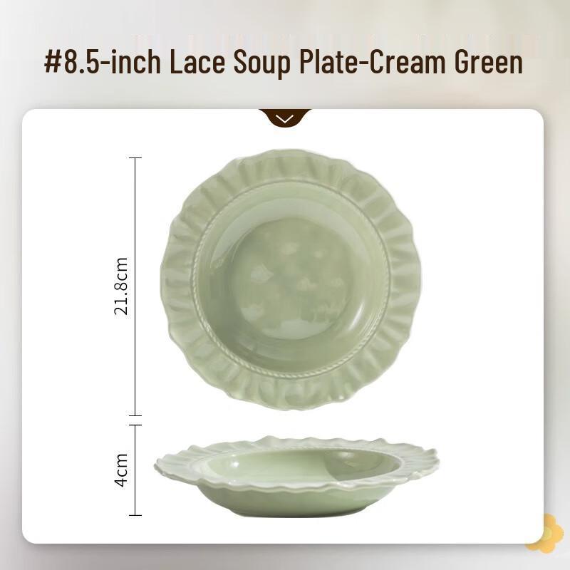 Mode Lanka Nordic Petal Ceramic Soup Plate