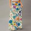Women's Casual Leisure Foldable Floral Print High Waist With Pocket Draped  Relaxed Long Maxi Skirt