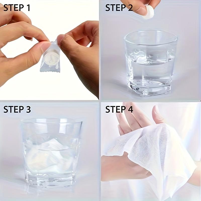 100/50PCS Compressed Towel Portable Disposable Coin Tissue Soft Odorles Water Uptake Mini Towel Cleaning Makeup Removal Tissue