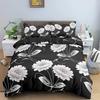 Copripiumino Botanico Floreale King Foglie Fiori Set Biancheria da Letto Microfibra Fiore di Primavera Copripiumino Singolo Doppio Per Adolescente Adulto