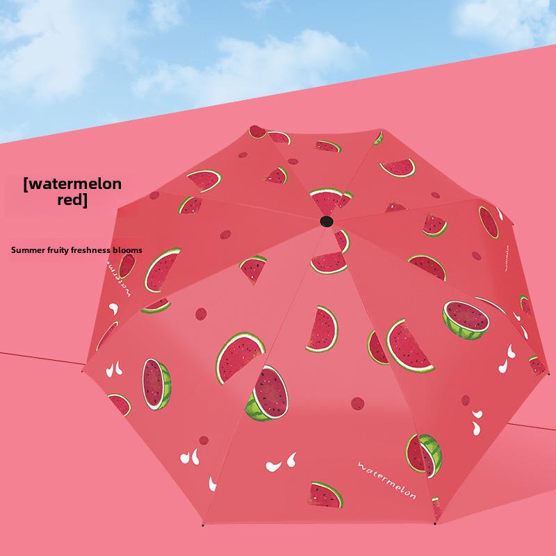 

Портативный женский солнцезащитный зонт - мини-черный капсульный дизайн