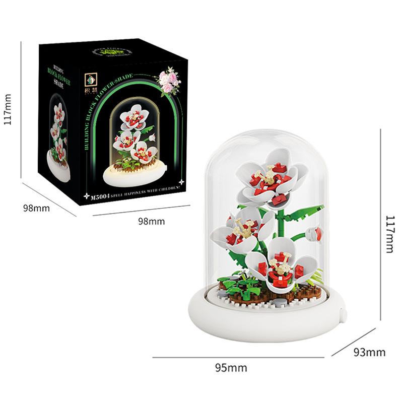 Flower(LED) Building Block Education Toys Romantic Gift For Girl