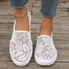 Comemore Καλοκαιρινά Loafers Γυναικεία Μεγάλα Μεγέθη Γυναικεία με Σχέδιο Λουλουδιών Casual Μπαλαρίνες Ελαφριά Δαντέλα Διάτρητα Μοκασίνια για Γυναίκες
