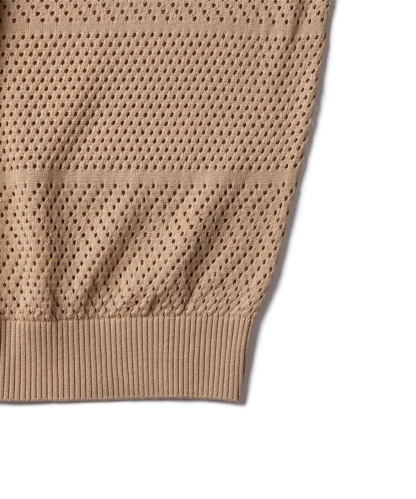 AMFEAST Amalfi Crochet Half Shirt Beige