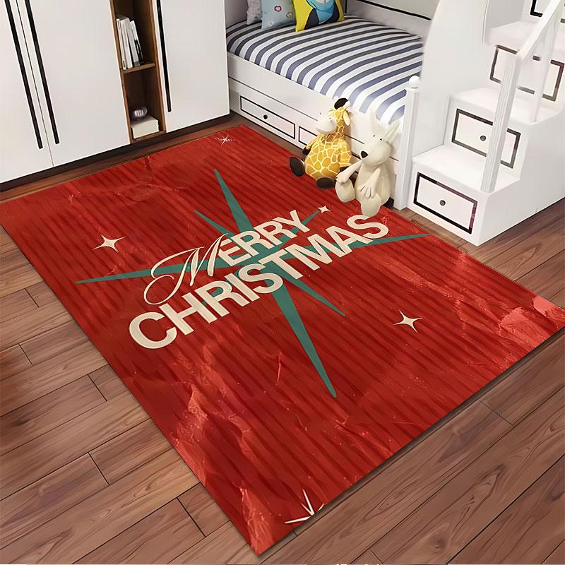 Merry Christmas Red Carpet suitable as a non-slip mat for the living room or bedroom sofa