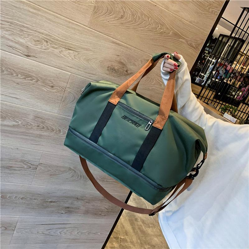 Large Capacity Travel Duffle Bag, Unisex Wet Dry Separation Gym Sports Bag, Outdoor Carry On Weekend Handbag