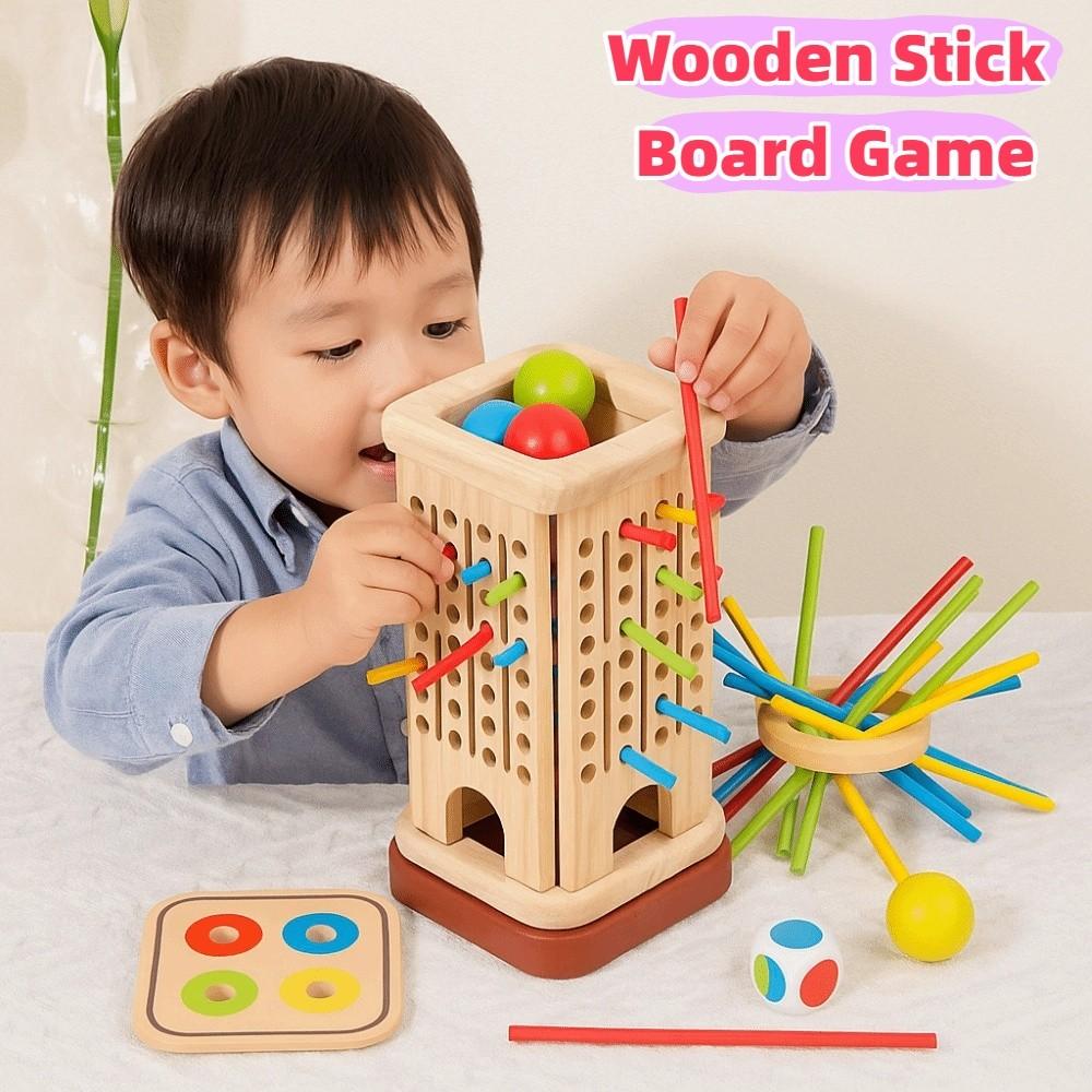 Wooden Material Wooden Stick Board Game Fun Wooden Stick Tower Toy Set Boys/Girls