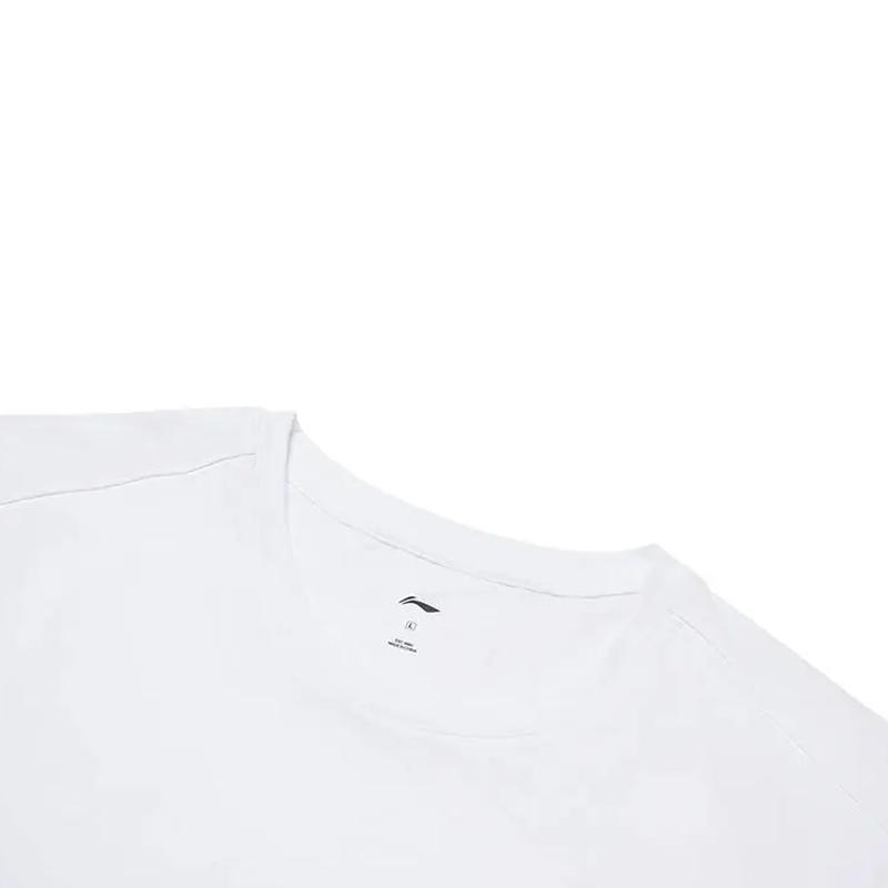 Li-Ning Minimalist Letter Logo Design Round Neck Short Sleeve High Waist Tied Shorts Casual Sports Suit Unisex suit ATSS069-11+YKSV147-1