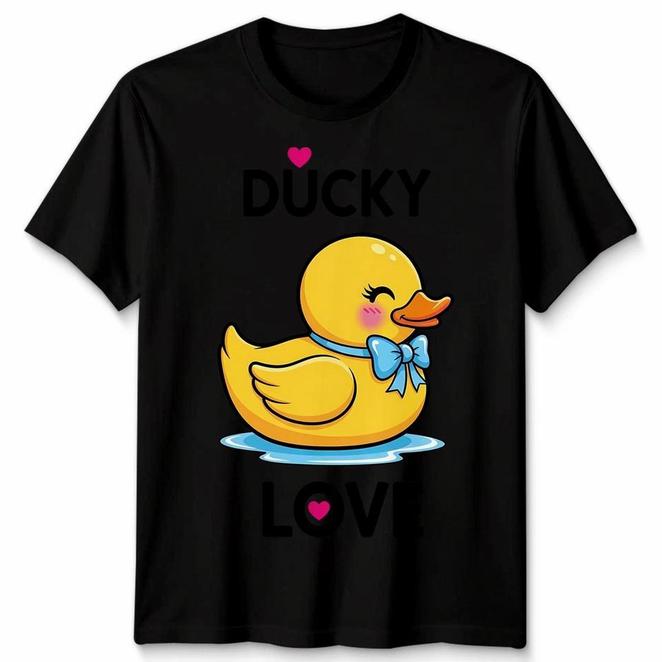 Ducky Love Rubber Duck Animals Mens T Shirt Womens Tee Graphic Tee 3 L
