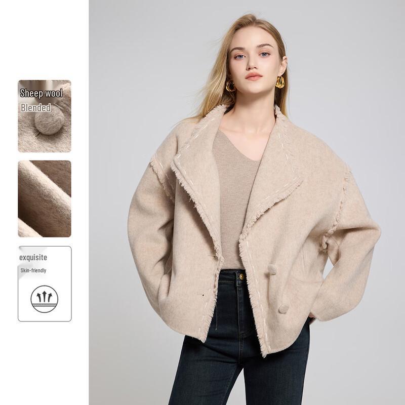 Shetu Fashion Short Double-Sided Wool Coat