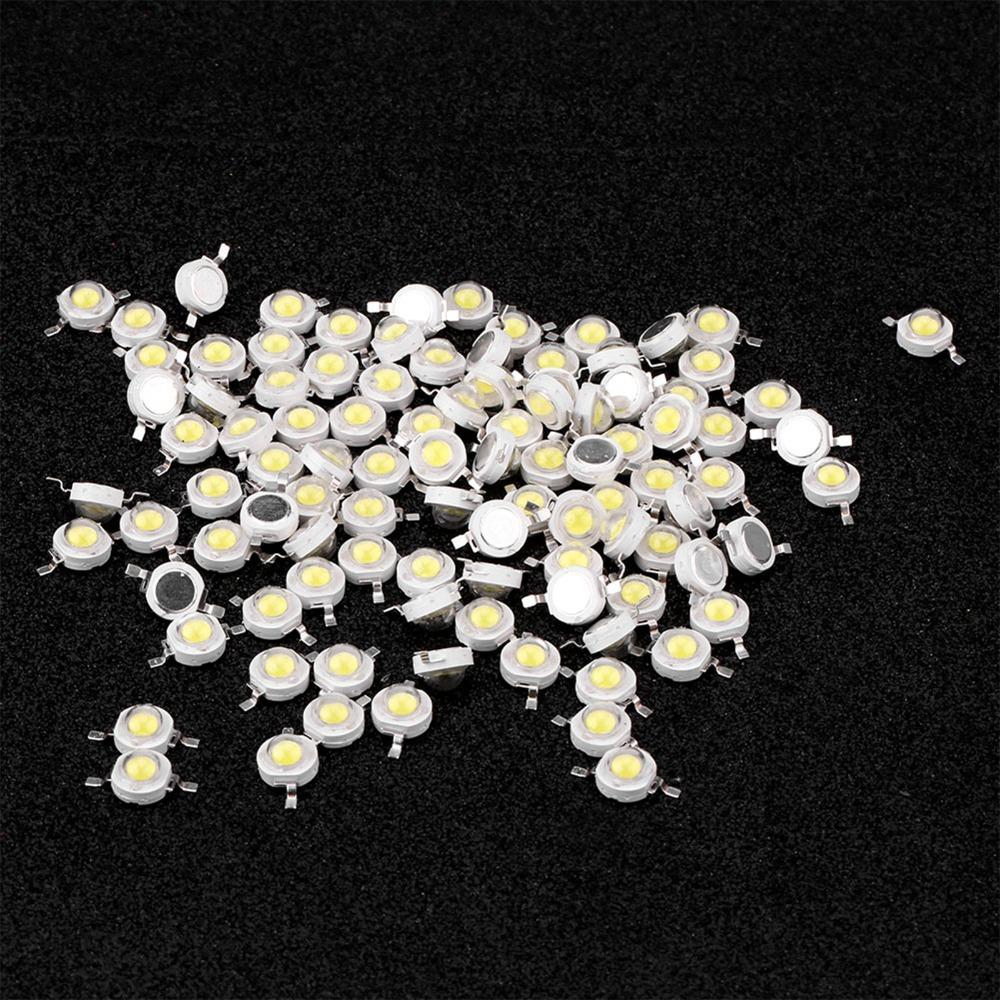 100PCS Aluminum High Power LED Beads 110LM/W DIY Lighting Fixtures Floodlight Replacement