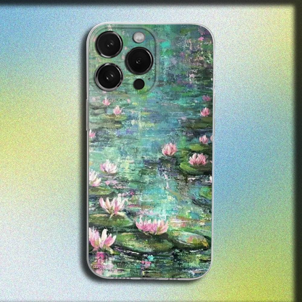 Monet Classic Impressionist Landscape Illustration Phone Case for iPhone 17 16 15 14 13 12 11 Series Pro Max Plus