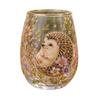 Bicchiere in Vetro DYS, Forma a Uovo Trasparente Cristallo Senza Piombo Smalto Dipinto Bordo Dorato Tumbler da Bevuta Vintage, Vetro di Grande Capacità per Bar di Casa Ufficio