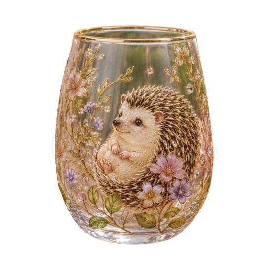 Bicchiere in Vetro DYS, Forma a Uovo Trasparente Cristallo Senza Piombo Smalto Dipinto Bordo Dorato Tumbler da Bevuta Vintage, Vetro di Grande Capacità per Bar di Casa Ufficio