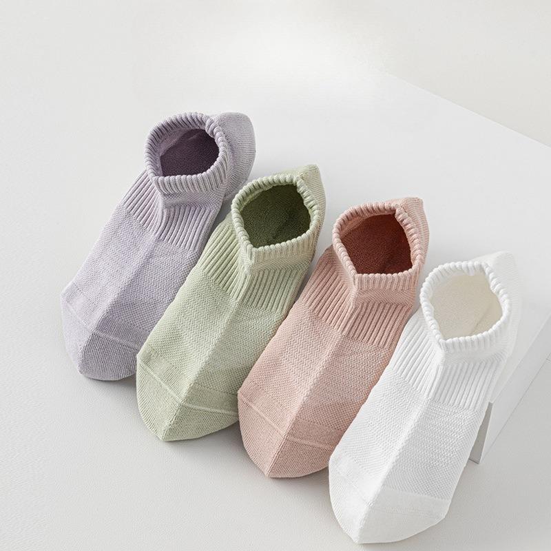 Sports Loop Women's Boat Socks, Antibacterial, Deodorizing, Anti-pilling, Boneless Toe, Mesh Breathable and Sweat-absorbing, Running and Cycling Socks