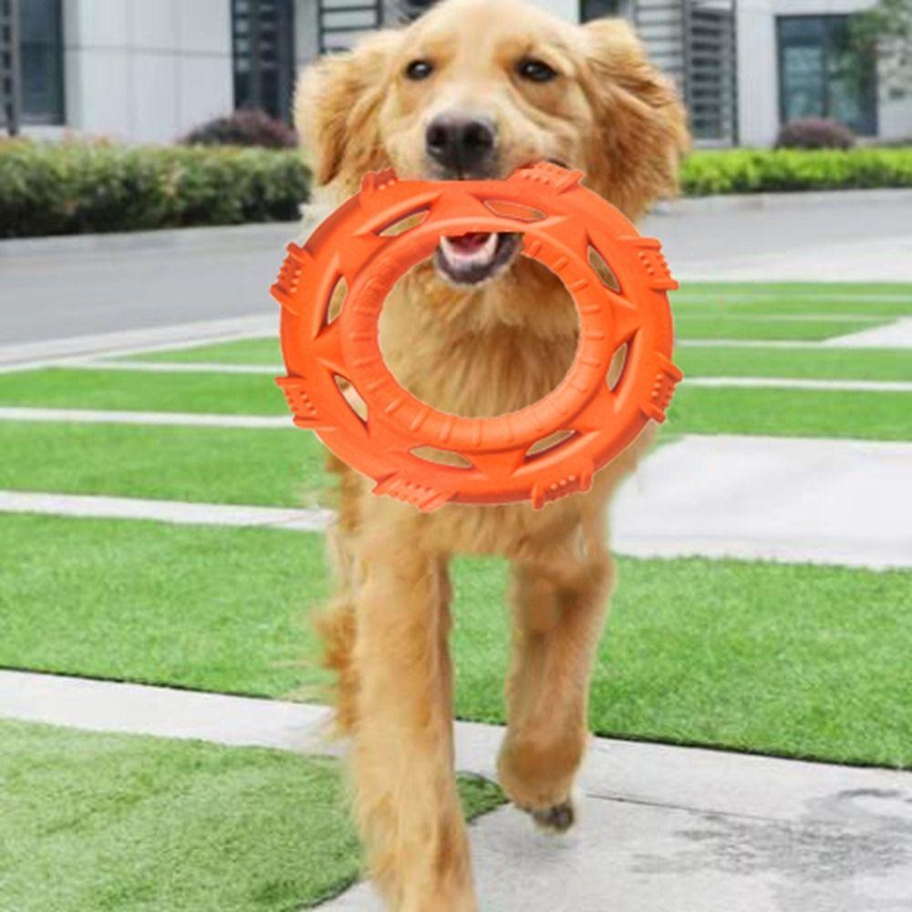Teeth Grinding Interactive Dog Toys TPR Foam Pet Pull Toy Pet Flying Discs for Outdoor Training