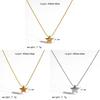 Fivepointed Star Zircon Necklace With Stainless Steel Chain For Daily Wear Women